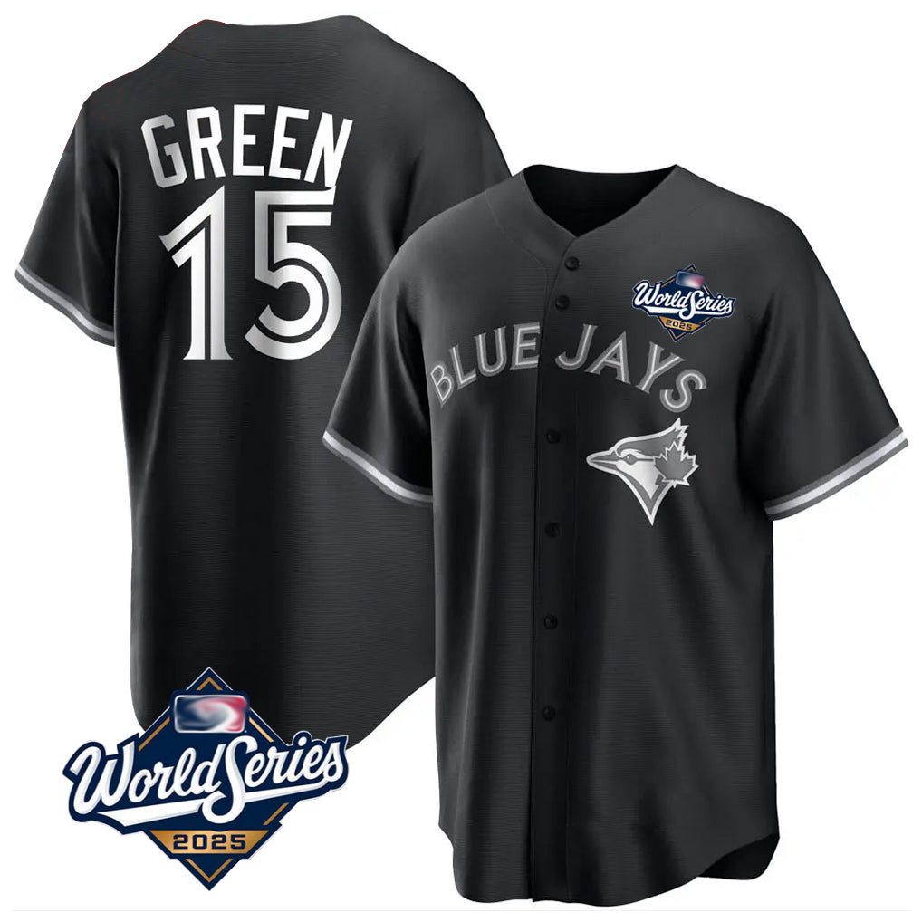 Odoa T.Blue Jays #15 Chad Green Player Black 2025 World Series City Connect Limited Stitched Jerseys