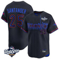 Odoa T.Blue Jays #25 Anthony Santander Player Black&Blue 2025 World Series City Connect Limited Stitched Jerseys