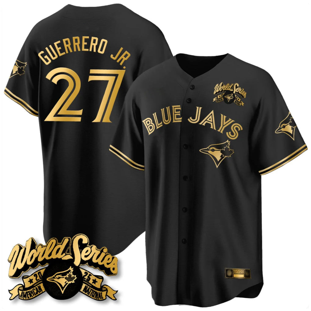 Odoa T.Blue Jays #27 Vladimir Guerrero Jr Player Black 2025 American League All Stitched Jerseys