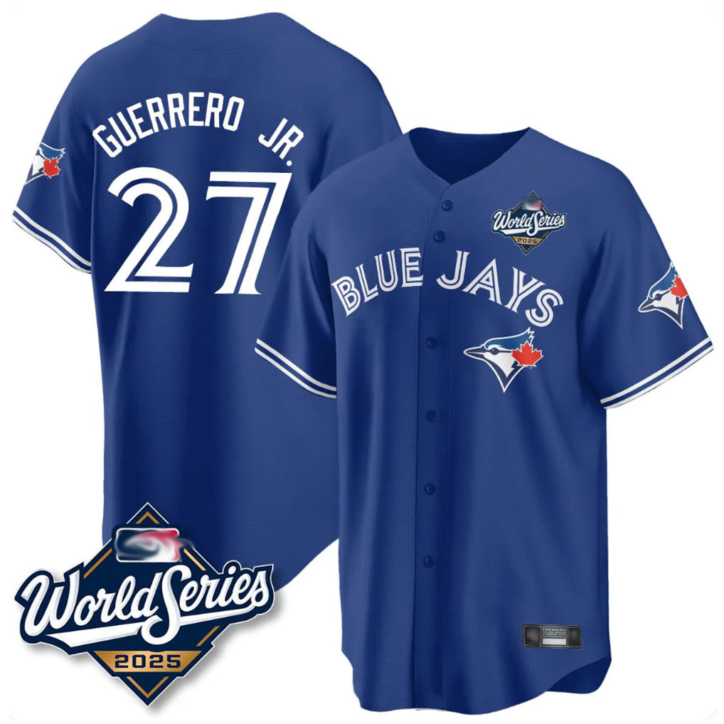 Odoa T.Blue Jays #27 Vladimir Guerrero Jr Player Blue 2025 World Series Stitched Jersey