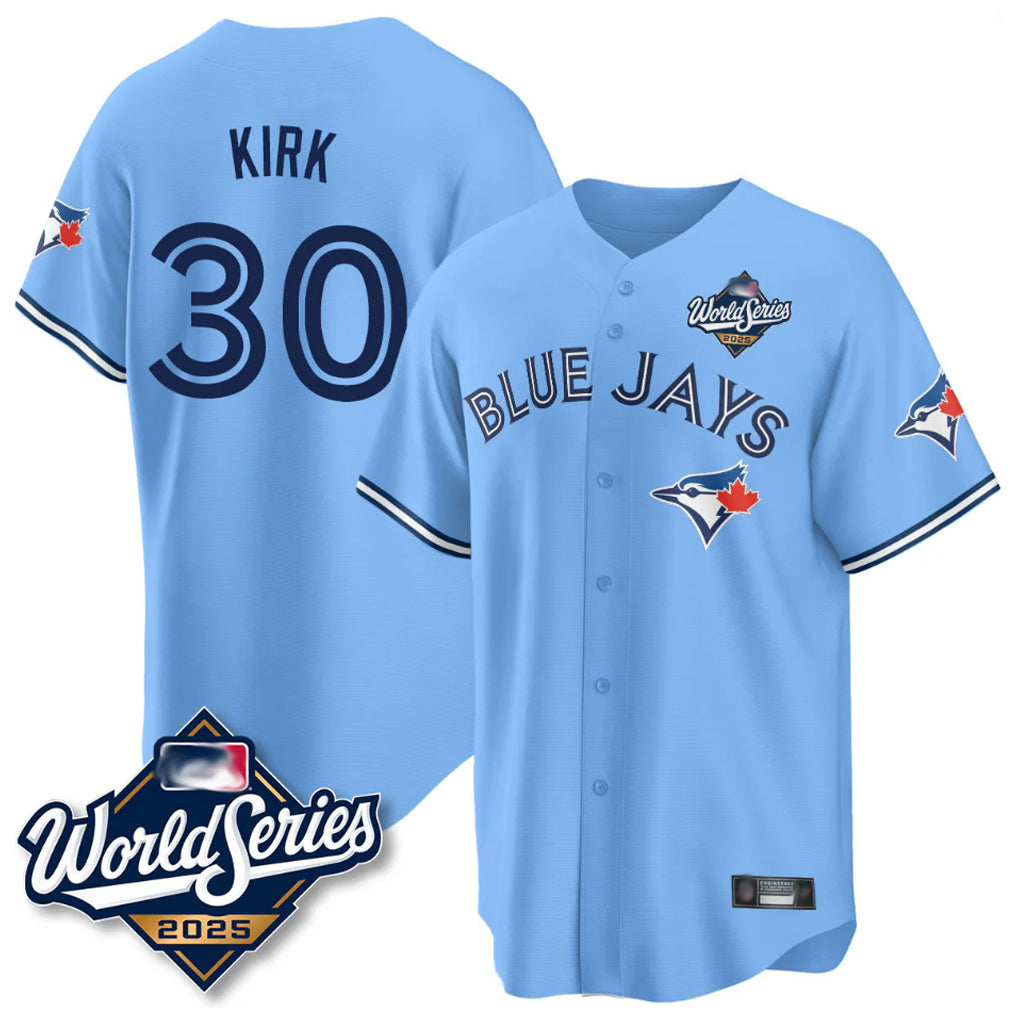Odoa T.Blue Jays #30 Alejandro Kirk Player Blue 2025 World Series Limited Stitched Jerseys