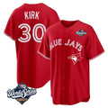 Odoa T.Blue Jays #30 Alejandro Kirk Player Red 2025 World Series Home Limited Stitched Jerseys