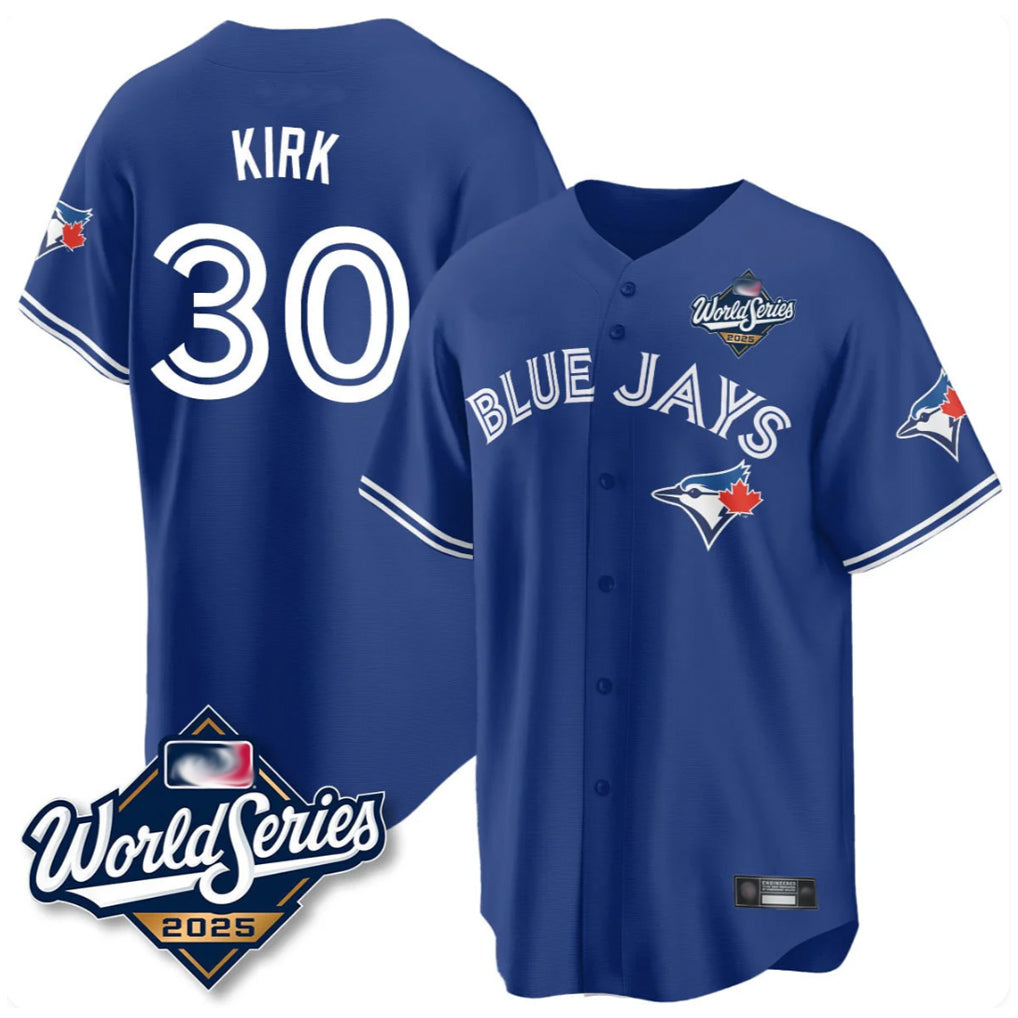 Odoa T.Blue Jays #30 Alejandro Kirk Player Royal 2025 World Series Limited Stitched Jerseys