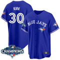 Odoa T.Blue Jays #30 Alejandro Kirk Player Royal AL East Division All Stitched Jerseys