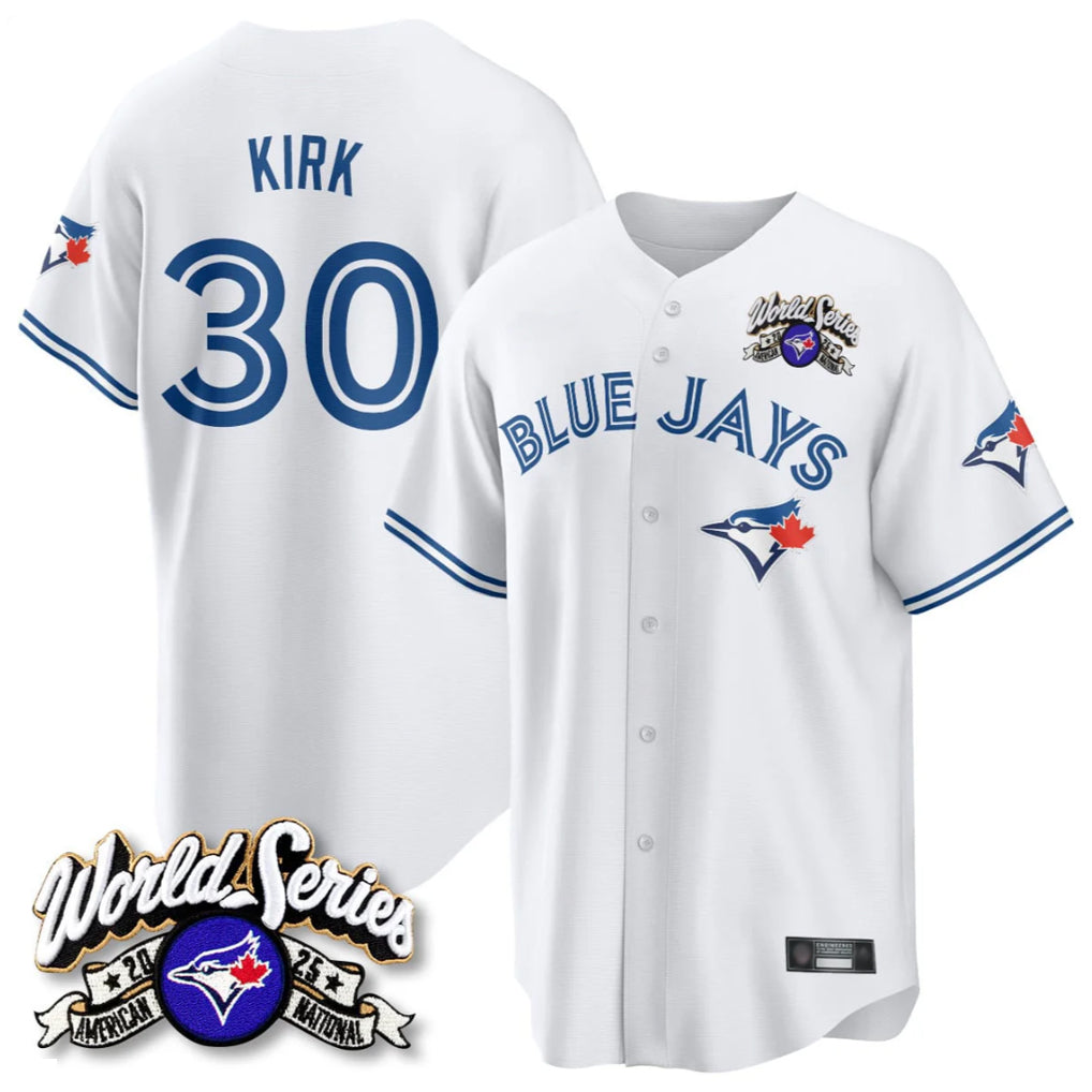 Odoa T.Blue Jays #30 Alejandro Kirk Player White 2025 American League All Stitched Jerseys