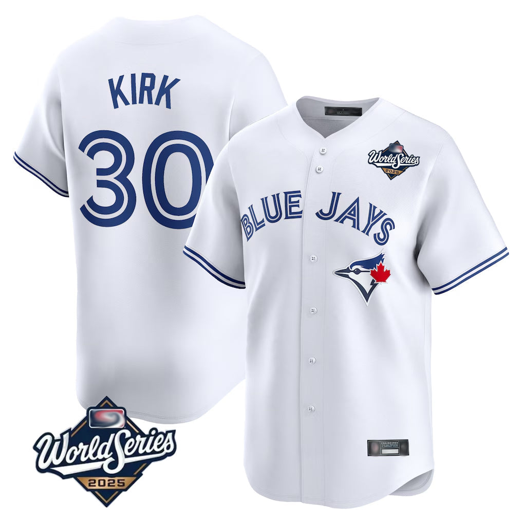 Odoa T.Blue Jays #30 Alejandro Kirk Player White 2025 World Series Home Limited Stitched Jerseys