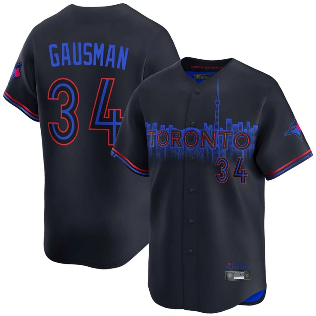 Odoa T.Blue Jays #34 Kevin Gausman Player Black City Connect Stitched Jerseys