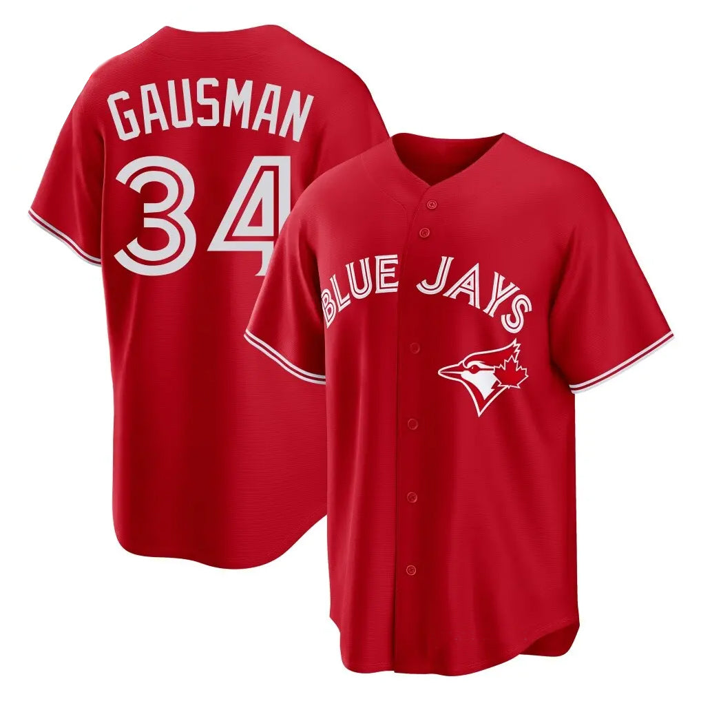Odoa T.Blue Jays #34 Kevin Gausman Player Red Home Limited Stitched Jerseys