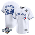 Odoa T.Blue Jays #34 Kevin Gausman Player White 2025 World Series Home Limited Stitched Jerseys