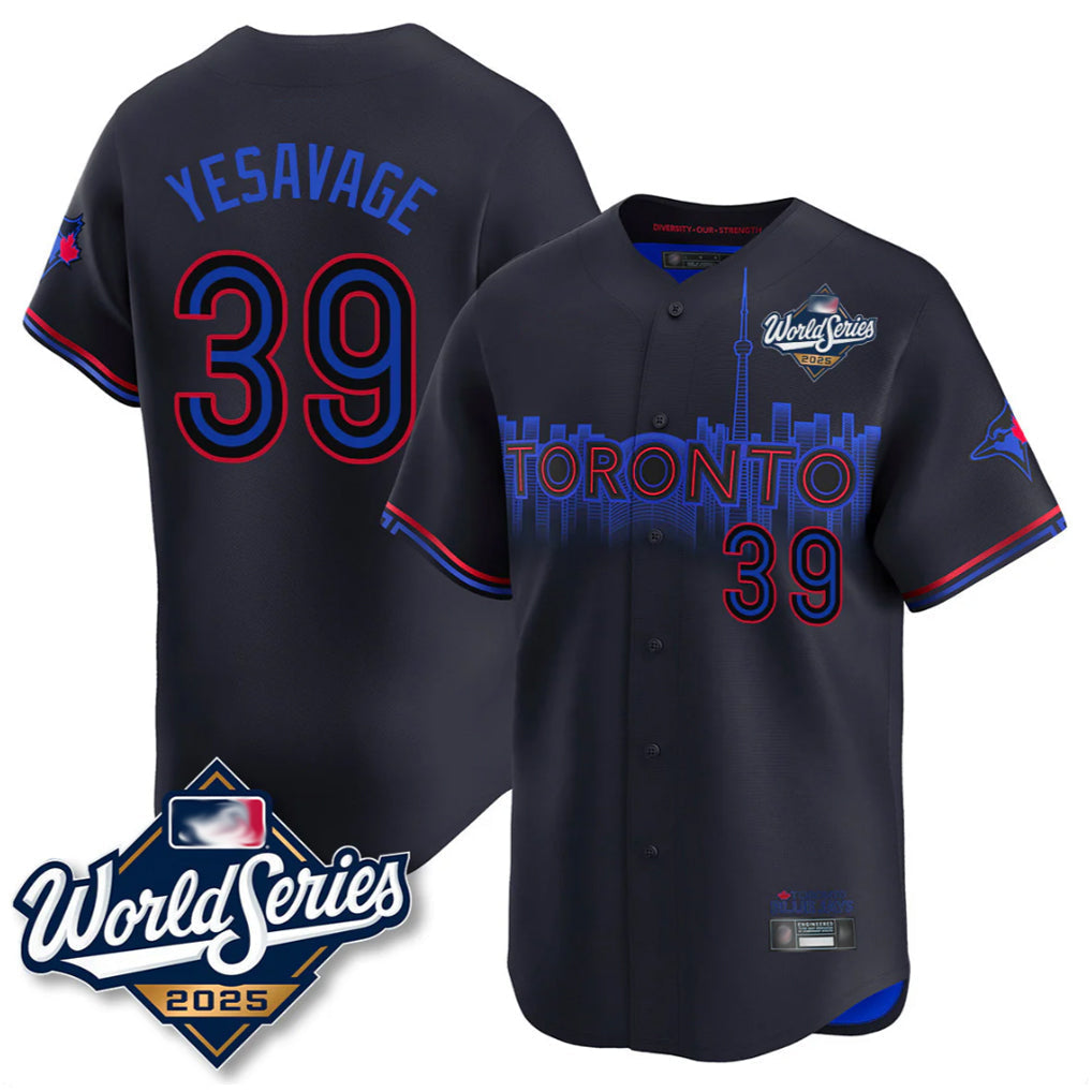 Odoa T.Blue Jays #39 Trey Yesavage Player Black 2025 World Series City Connect Stitched Jerseys