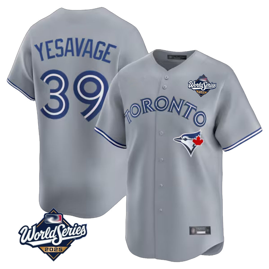 Odoa T.Blue Jays #39 Trey Yesavage Player Gray 2025 American League Limited All Stitched Jerseys