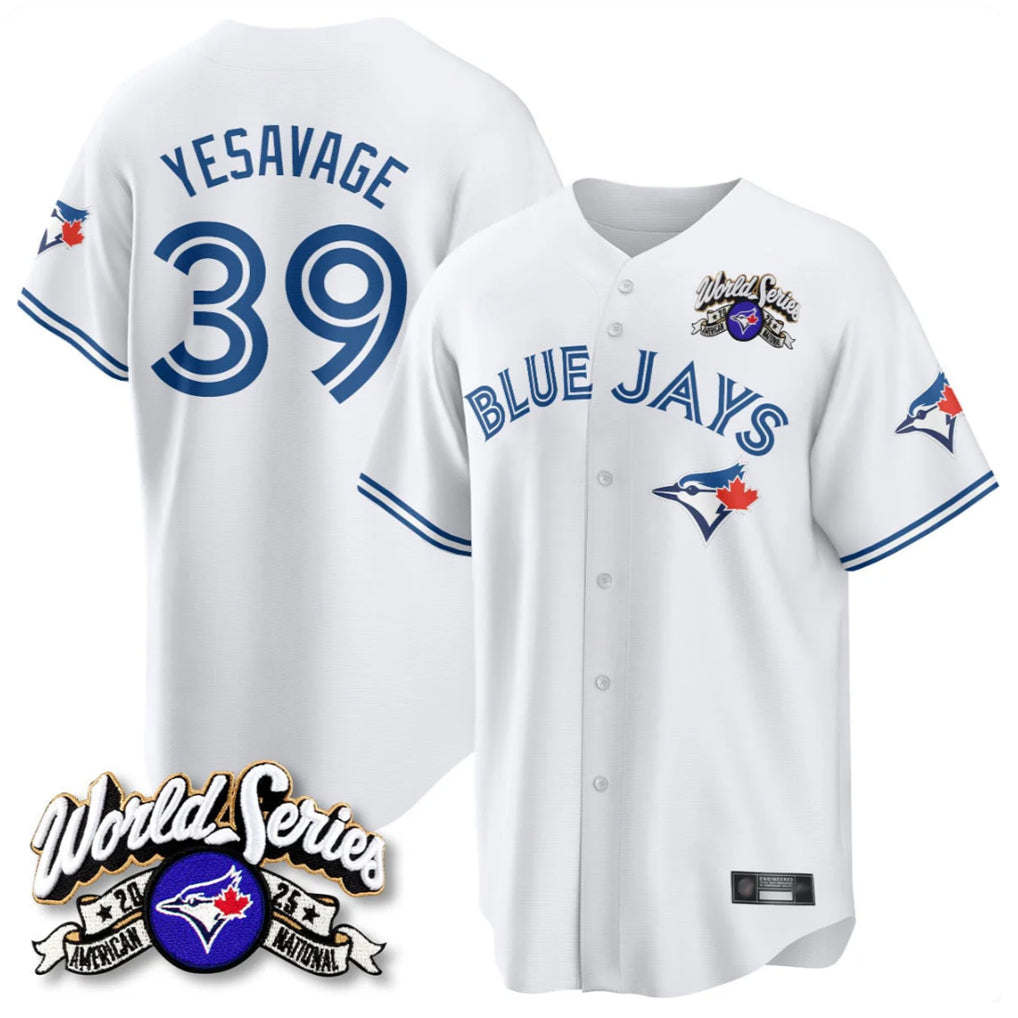 Odoa T.Blue Jays #39 Trey Yesavage Player White 2025 American League Limited All Stitched Jerseys
