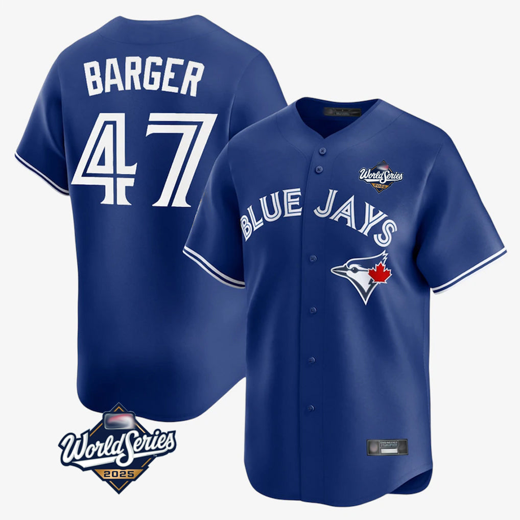 Odoa T.Blue Jays #47 Addison Barger Player Navy 2025 World Series Limited Stitched Jerseys