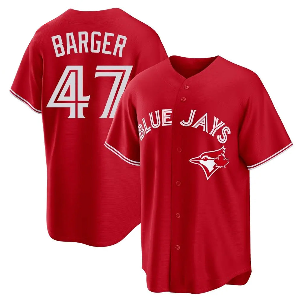 Odoa T.Blue Jays #47 Addison Barger Player Red Home Limited Game Stitched Jerseys