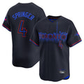 Odoa T.Blue Jays #4 George Springer Player Black City Connect Limited Stitched Jerseys