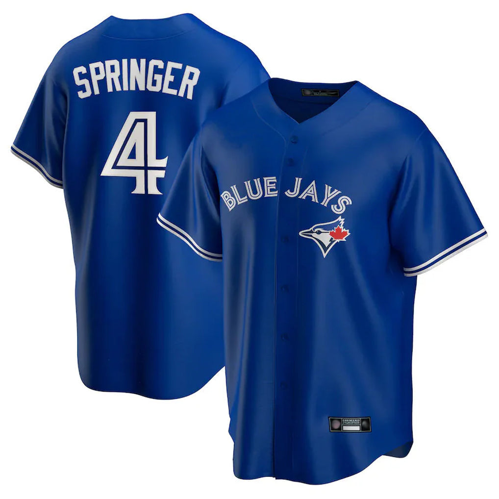 Odoa T.Blue Jays #4 George Springer Player Royal Game Stitched Jerseys