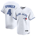 Odoa T.Blue Jays #4 George Springer Player White Home Limited Stitched Jerseys