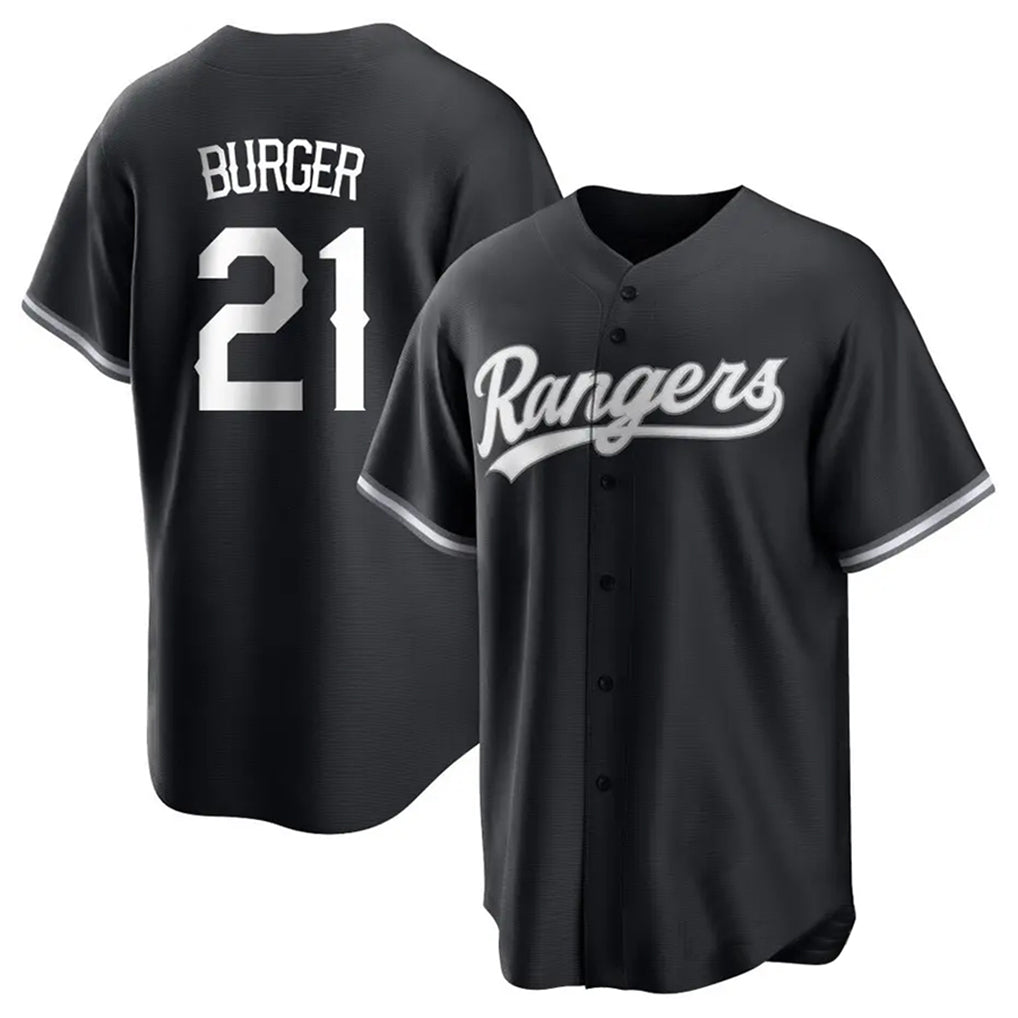 Odoa T.Rangers #21 Jake Burger Player Black Home Limited Stitched Jerseys
