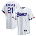 Odoa T.Rangers #21 Jake Burger Player White Home Limited Stitched Jerseys