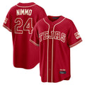 Odoa T.Rangers #24 Brandon Nimmo Player Red 2026 City Connect Stitched Jerseys