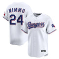 Odoa T.Rangers #24 Brandon Nimmo Player White Home Limited Stitched Jerseys
