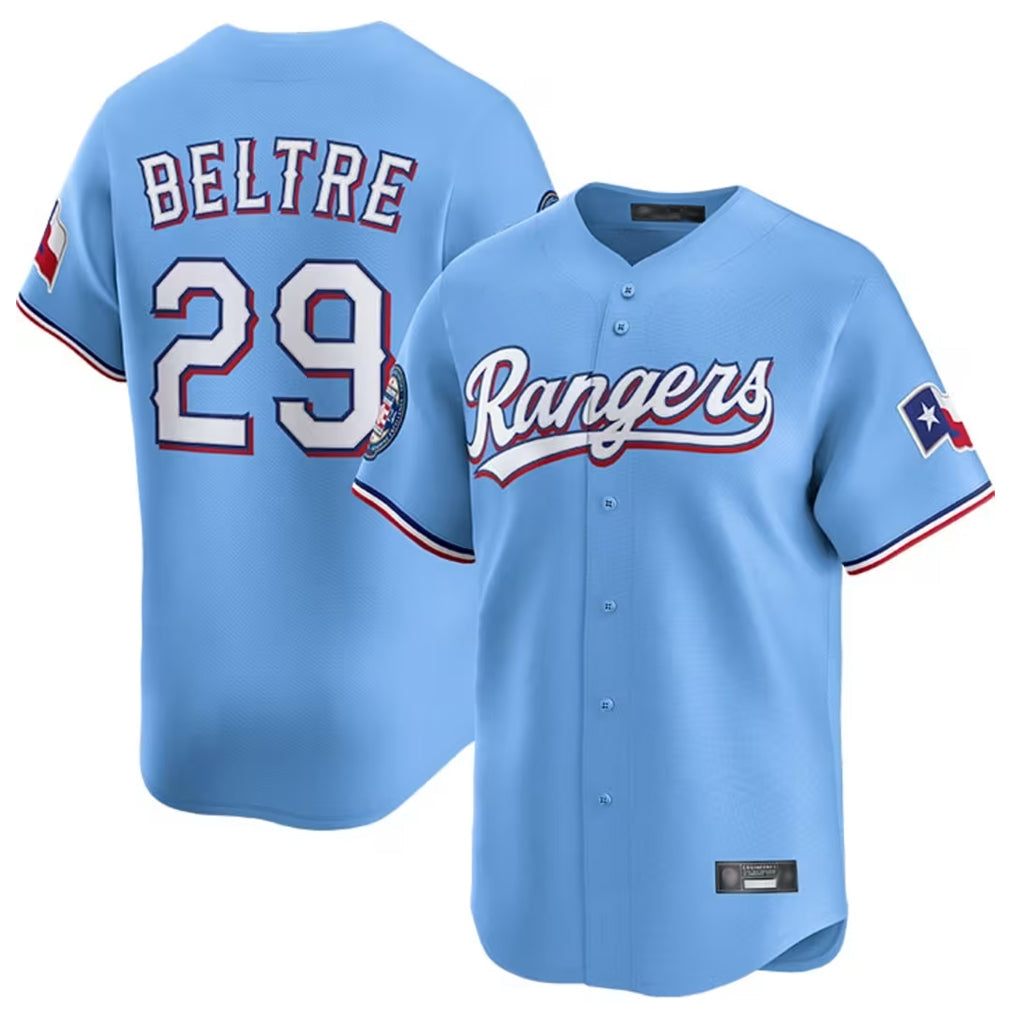 Odoa T.Rangers #29 Adrian Beltre Player Light Blue Home Limited Stitched Jerseys