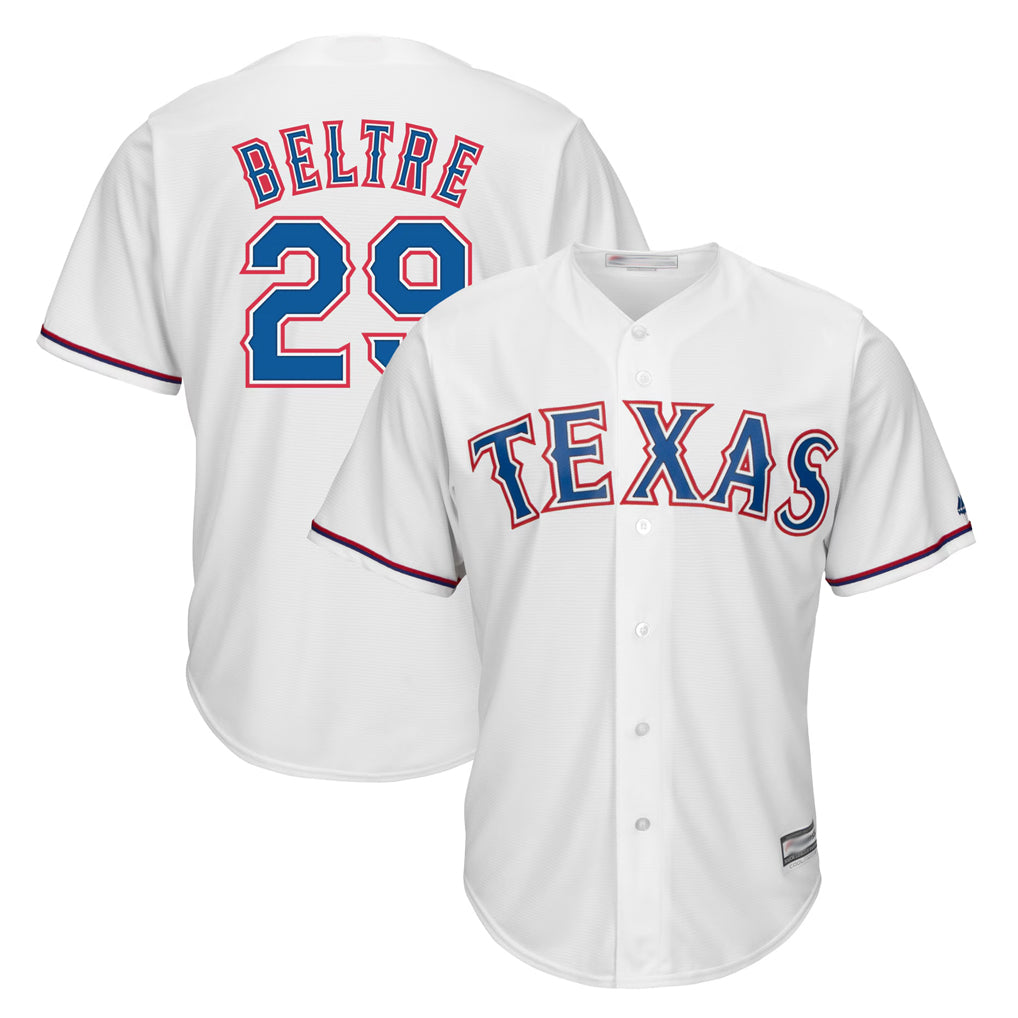 Odoa T.Rangers #29 Adrian Beltre Player White Majestic Home Cool Stitched Jerseys