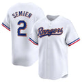 Odoa T.Rangers #2 Marcus Semien Player Gold Collection Limited White Stitched Jerseys