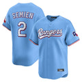Odoa T.Rangers #2 Marcus Semien Player Light Blue Limited Home Stitched Jerseys