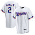 Odoa T.Rangers #2 Marcus Semien Player White Replica Game Stitched Jerseys