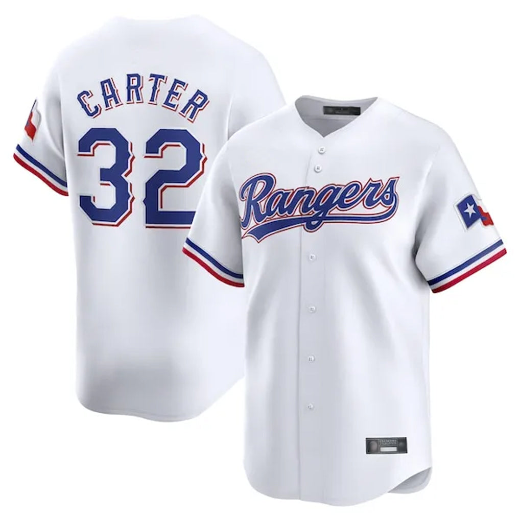 Odoa T.Rangers #32 Evan Carter Player White Home Limited Stitched Jerseys