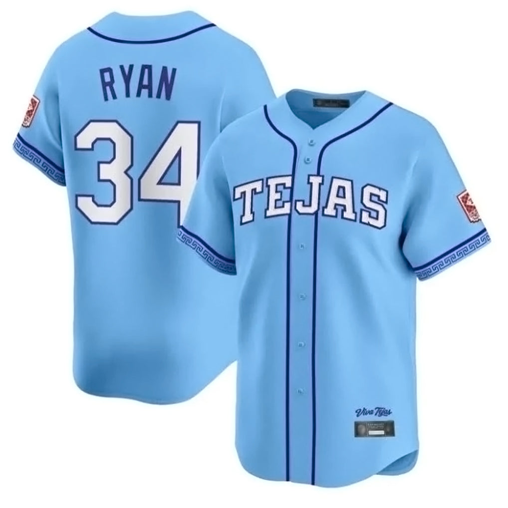 Odoa T.Rangers #34 Nolan Ryan Player Blue 2026 City Connect Premier Stitched Jerseys