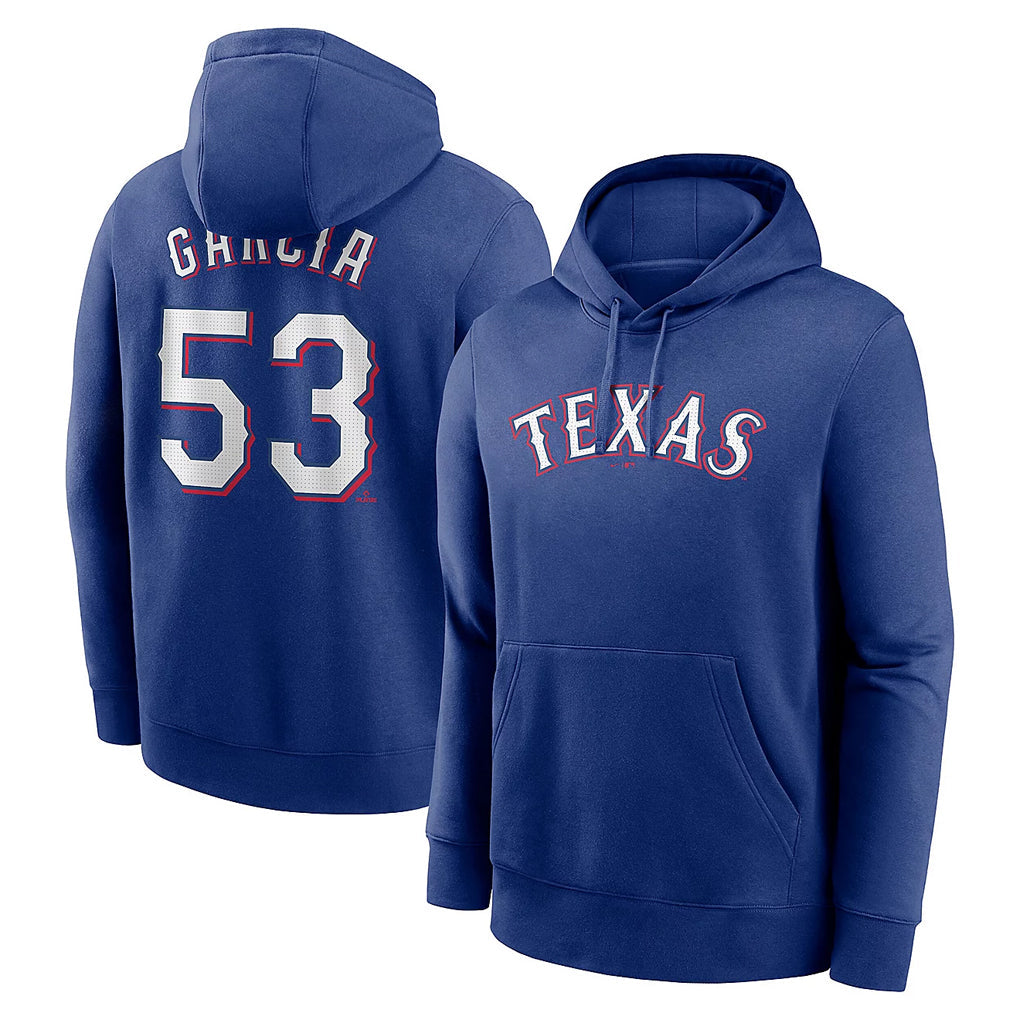 Odoa T.Rangers #53 Adolis Garcia Player Royal Pullover Hoodie Stitched Jerseys