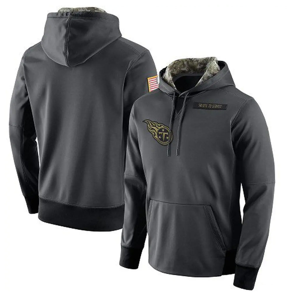 Odoa T.Titans Light Gray Pullover Hoodies Home Game Blank Player Stitched Jerseys