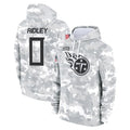 Odoa T.Titans #0 Calvin Ridley Player Camo Arctic Salute to Service Pullover Hoodies Home Game Stitched Jerseys