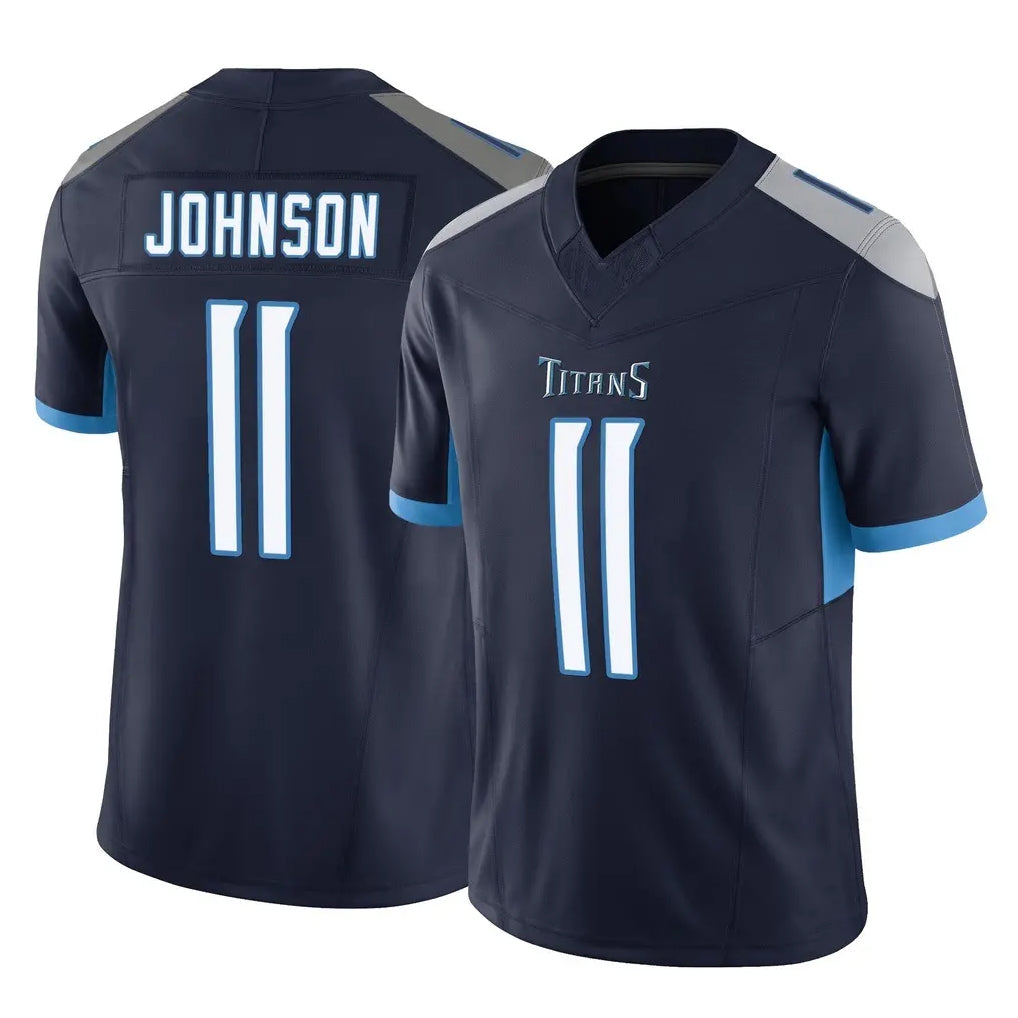 Odoa T.Titans #11 Jermaine Johnson II Player Navy Limited Vapor F.U.S.E. Home Game Stitched Jerseys