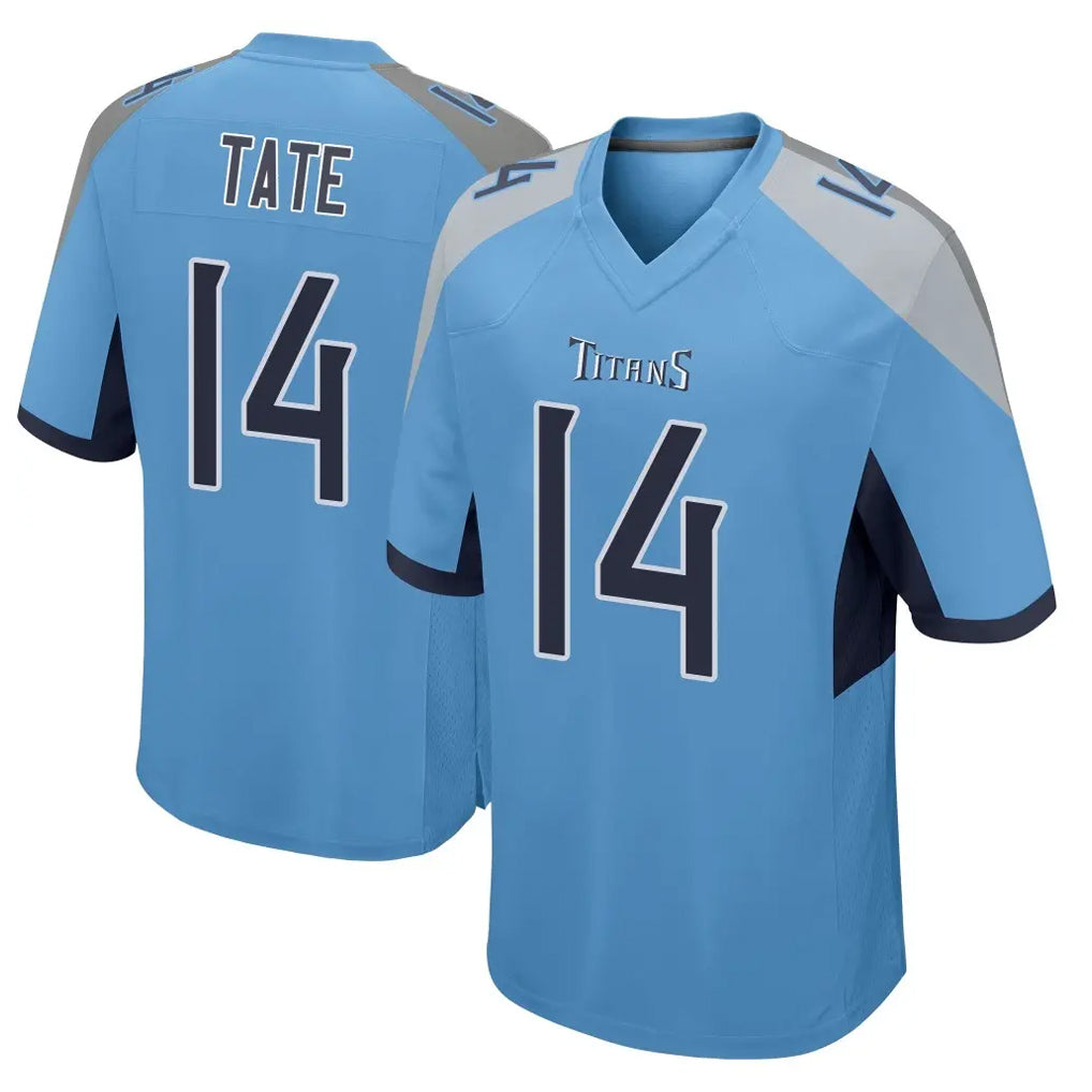 Odoa T.Titans #14 Carnell Tate Player Light Blue Home Game Stitched Jerseys