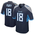 Odoa T.Titans #18 Cor'Dale Flott Player Navy Home Game Stitched Jerseys