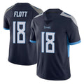Odoa T.Titans #18 Cor'Dale Flott Player Navy Limited Vapor Untouchable Home Game Stitched Jerseys