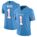 Odoa T.Titans #1 Cameron Ward Player Light Blue Team Vapor F.U.S.E. Limited Home Game Stitched Jerseys