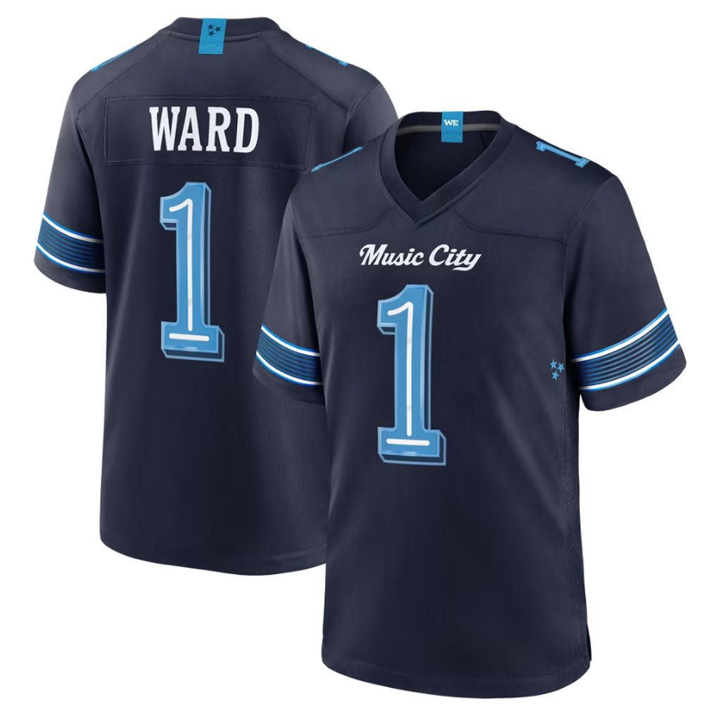 Odoa T.Titans #1 Cameron Ward Player Navy 2026 Rivalries Collection Home Game Stitched Jerseys