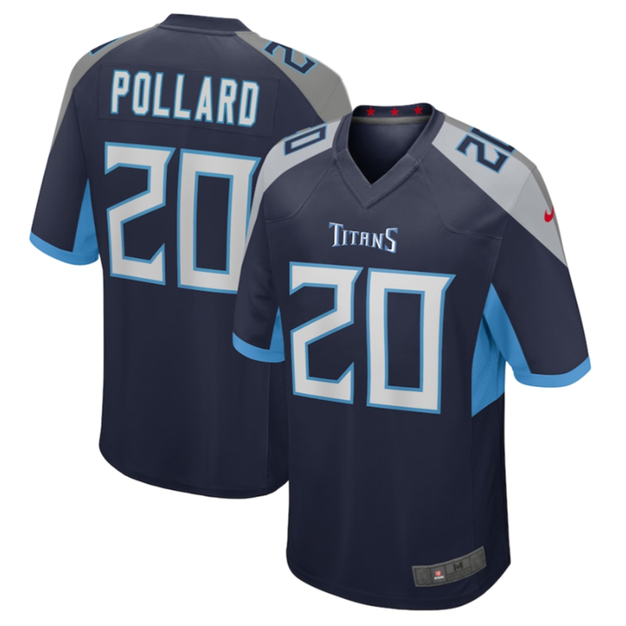 Odoa T.Titans #20 Tony Pollard Navy Game Player Jersey Stitched Jerseys
