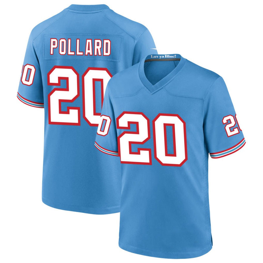 Odoa T.Titans #20 Tony Pollard Player Light Blue Throwback Alternate Game Stitched Jerseys