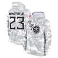 Odoa T.Titans #23 Kevin Winston Jr. Player Camo Arctic Salute to Service Pullover Hoodies Home Game Stitched Jerseys