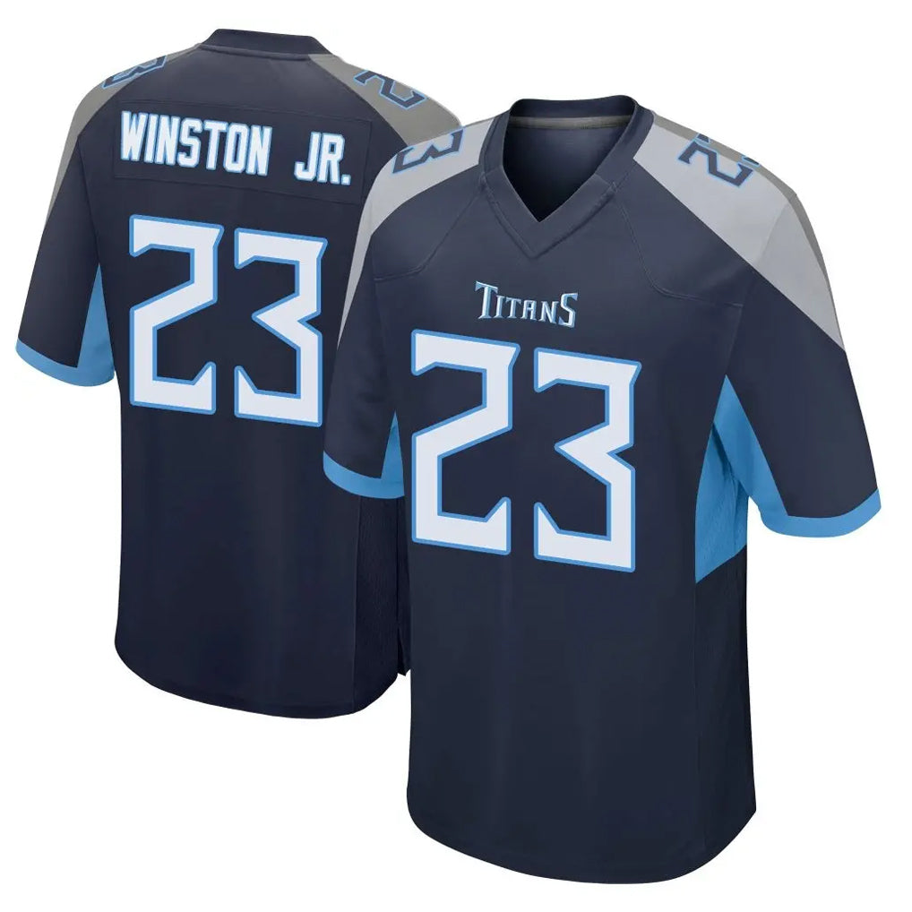Odoa T.Titans #23 Kevin Winston Jr. Player Navy Home Game Stitched Jerseys