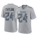 Odoa T.Titans #24 Alontae Taylor Player Gray Atmosphere Fashion Home Game Stitched Jerseys