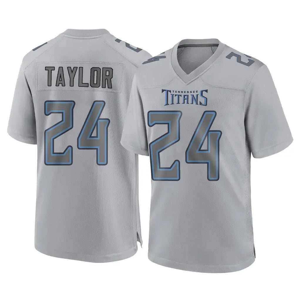 Odoa T.Titans #24 Alontae Taylor Player Gray Atmosphere Fashion Home Game Stitched Jerseys