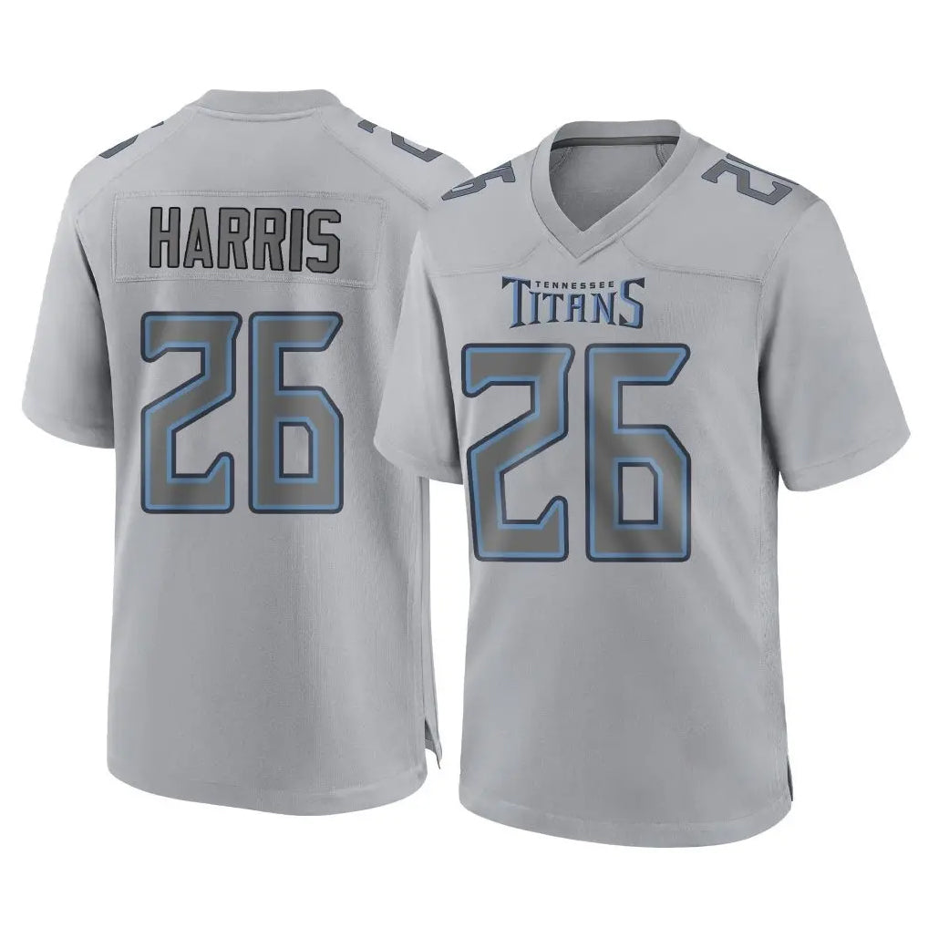 Odoa T.Titans #26 Marcus Harris Player Gray Atmosphere Fashion Home Game Stitched Jerseys