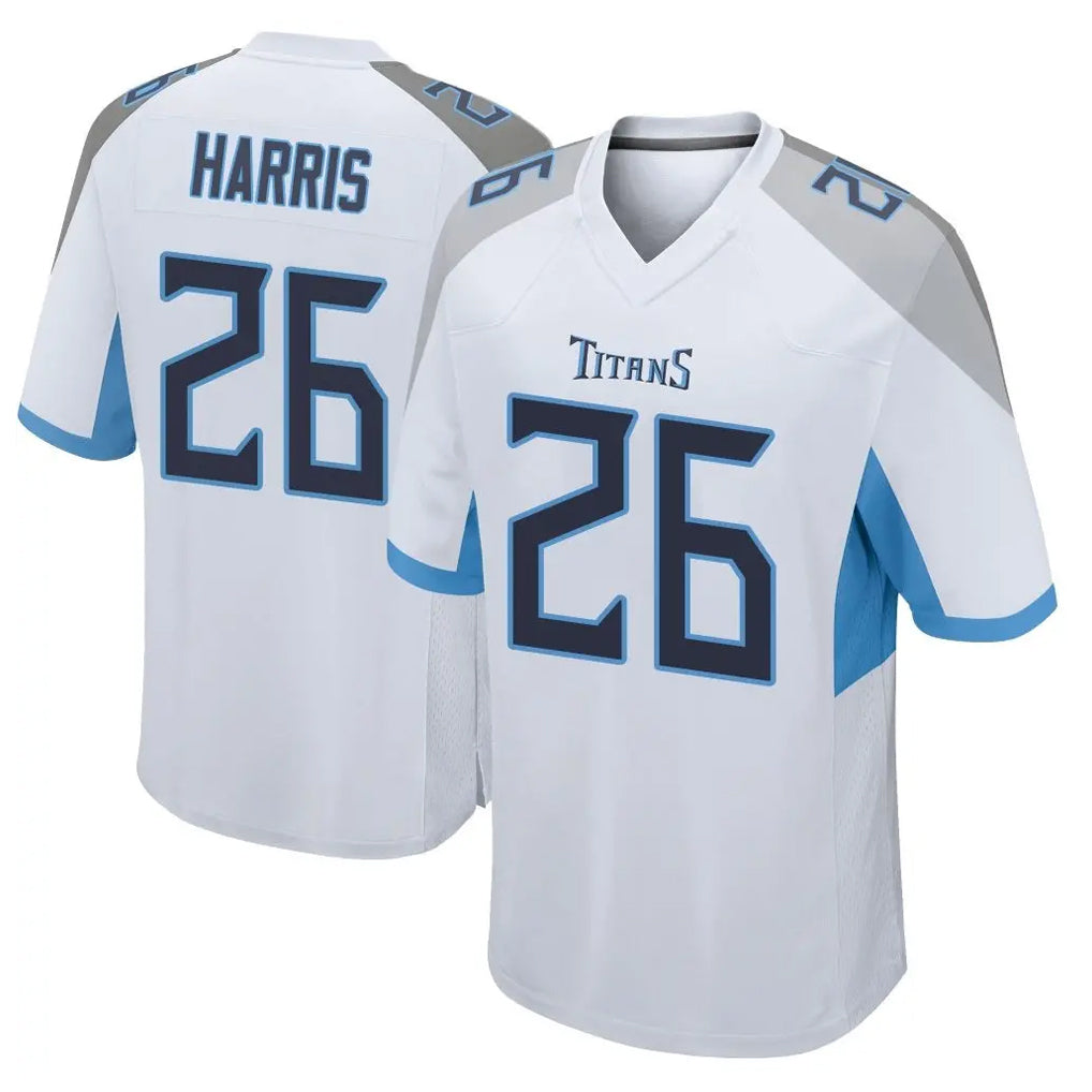 Odoa T.Titans #26 Marcus Harris Player White Home Game Stitched Jerseys
