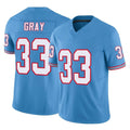 Odoa T.Titans #33 Cedric Gray Player Light Blue Limited Vapor F.U.S.E. Home Game Stitched Jerseys